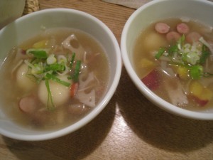 漢方の根菜スープ